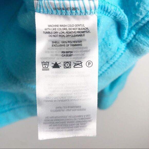 COLUMBIA | Turquoise Zip Front Fleece Jacket Girls Kids M 10/12 - Picture 7 of 8